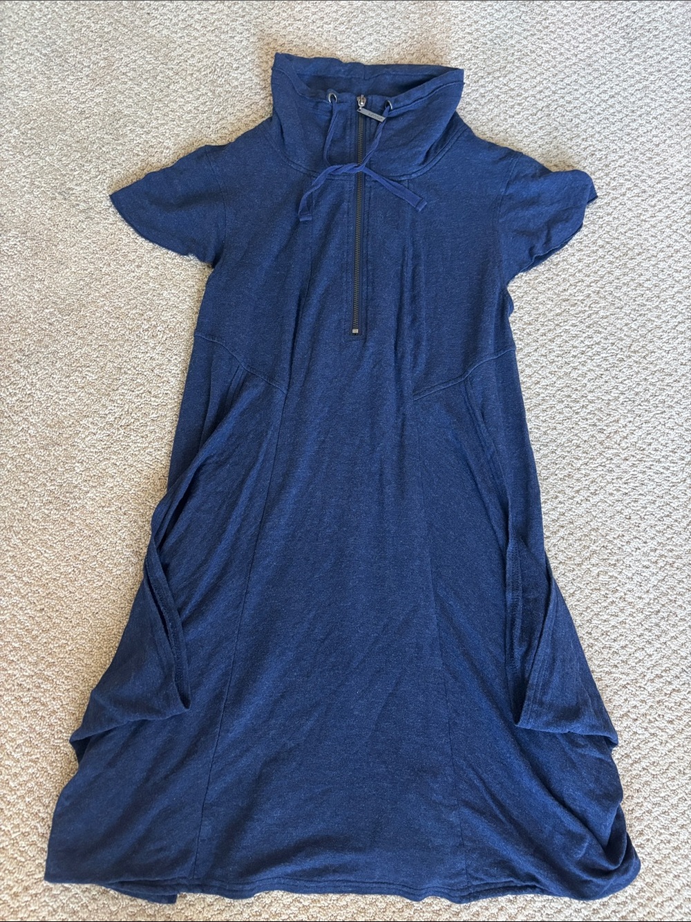 Worn Once Kensie Navy Short-Sleeve Dress with Oversized Pockets